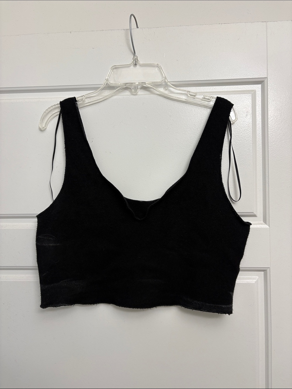 Zara Black Scoop Neck Crop Tank Top - Women